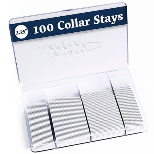 Image of 100 Plastic Collar Stays for Men's Dress Shirts - Plastic Collar Stays for Men (Small)