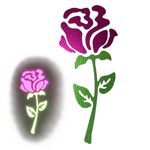 Image of High-Intensity Grade Reflective Rose Car Decal, Customizable, Multiple Colors and Size Options, Special Edition Purple, 10inches