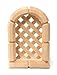 Miniaturenbau-Lewen Fenster aus Holz mit Holzgitter, für orientalische Krippe, 9,5x6,5 cm