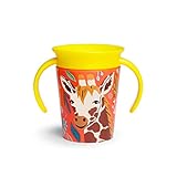 munchkin マンチキン ミラクルカップ ワイルドラブ キリン 6ヶ月から こぼれない プラスチック 子供 ベビーマグ コップ飲み 練習 シッピーカップ 360度 FDMU17988P