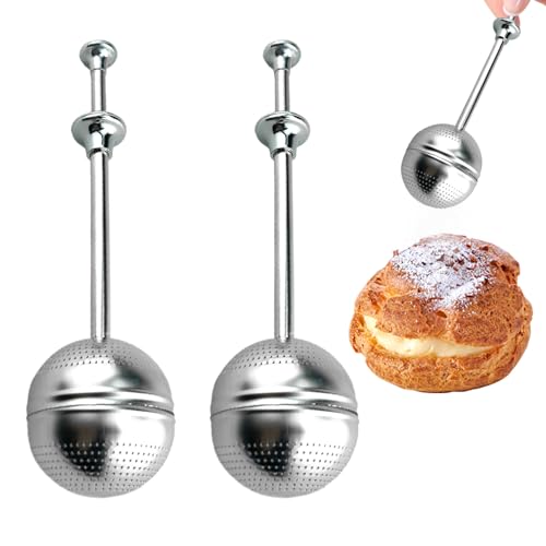 Infusor de té de acero inoxidable | 2 piezas de acero inoxidable con tamiz de malla | Infusores reutilizables para té a granel | para azúcar, de alimentos, olla para casa, oficina, viaje,