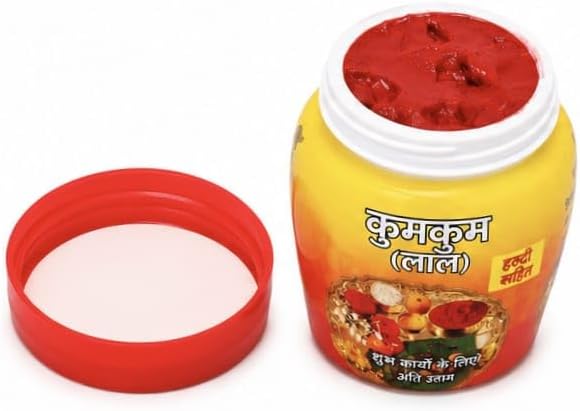 Kumkum Roli Chandan Tika Paste, Red, for Pooja Tilak, Red Chandan