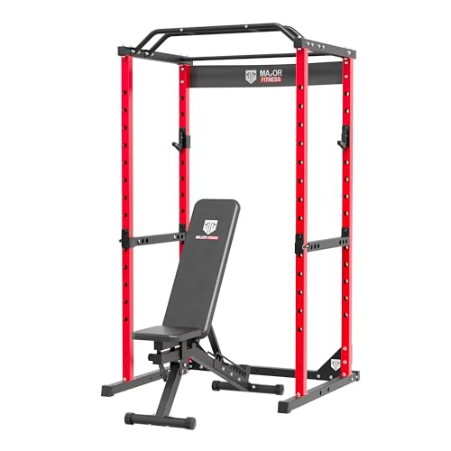 Major Fitness Power Rack Power Cage, F16 All-in-One Multi-Function Squat Rack for Home Gym