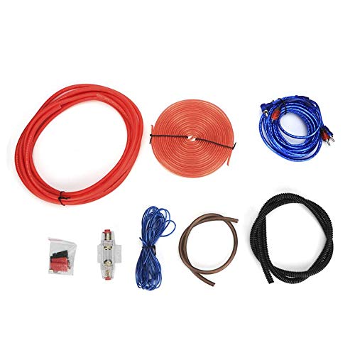 Davitu Cables, Adapters & Sockets - 6GA Car Audio Amplifier Power Line Subwoofer Cable Cord Kit Audio System Modified 6GA Audio Cable Voiture Accessories