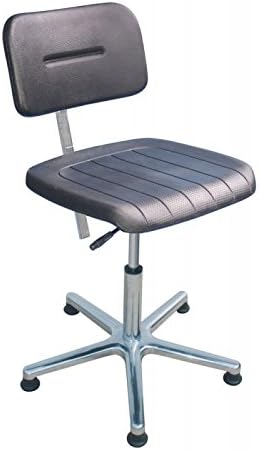 Antistatic ESD Working Chair Modell 6644 with Gliders, PU black, by Lotz
