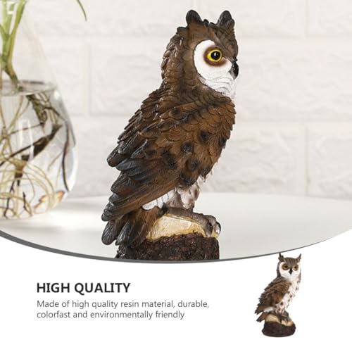 Figurine chouette en résine durable : ornement décoratif résistant - 4
