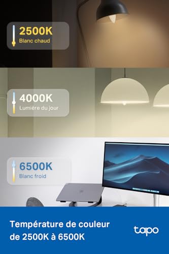 Tapo L430C Slimme LED Kaarslamp – 2-pack – 16 miljoen kleuren – Dimbaar van 1% tot 100% – Instelbare wittemperatuur (2500K–6500K) – Werkt met Alexa & Google Assistant – E14 fitting – Energieklasse F - Afbeelding 5