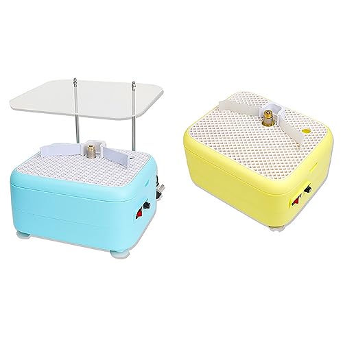 LeTkingok 110V Diamond Grinding Machine, Small Multifunctional Glass Ceramic Grinding Table 270x220MM DIY Hobby Grinder with Baffle (Blue)