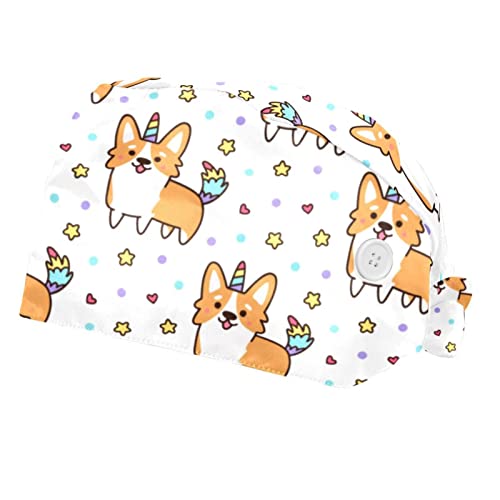 Casquettes de travail respirantes JDEZ motif Corgi avec maintien anti-transpiration