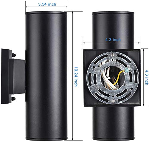 Bling Rf Remote Control Rgb Colour Changing Lighting Led Double Up And Down Outdoor Wall Light,White Temperature 2700K- 6500K Rgb+Cct Exterior Wall Lighting (2 Pack) #TOP1