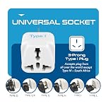 Ceptics Australia, China, New Zealand Travel Plug Adapter (Type I) - 3 Pack [Grounded & Universal] (GP-16-3PK) - Image 3
