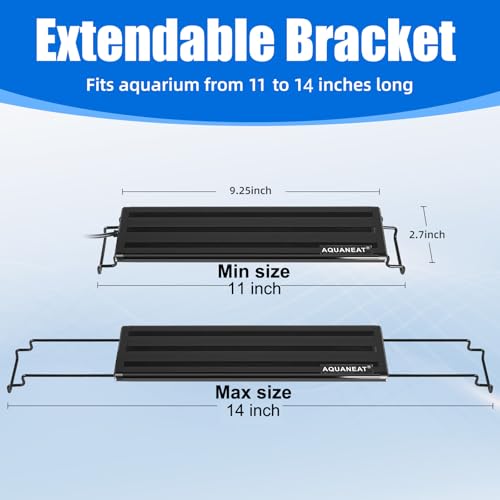 AQUANEAT LED Aquarium Light for 12 Inch Fish Tank, Auto On Off with Timer, Full Spectrum, Adjustable Brightness, Daylight Moonlight Mode, for Fresh Water Low-to-Mid Light Plants - Image 6