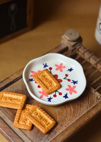 Image of WEAVING HOMES Bloom Handmade Dessert Plate, Size: 11 cm Microwave & Dishwahsher Safe (Set of 1)