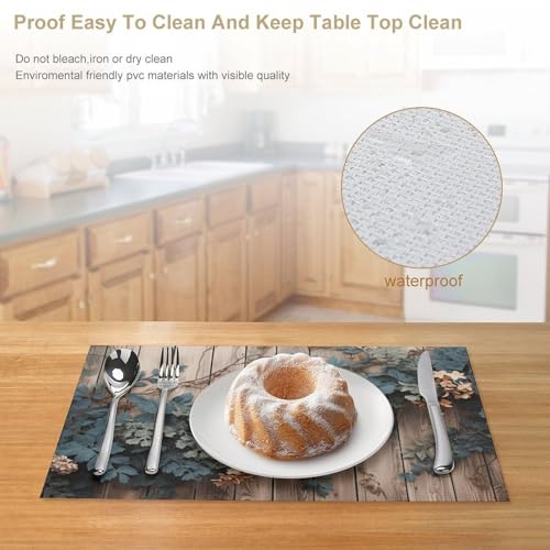 Sets de table en PVC lavables pour protéger la table des plats chauds et taches