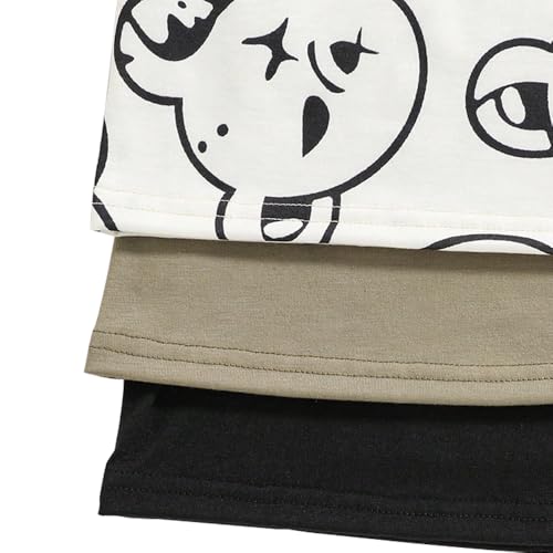 Toddler Boys Long Sleeve Shirts- Sports Car Print Little Boys Sweatshirt- Boys Shirts 3 Pack Sets(3-7 years)3