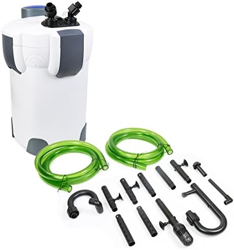 Oxyful 525 GPH Aquarium Pond 5-Stage External Cleaner Canister Filter 9-watt UV Sterilizer HW-304B