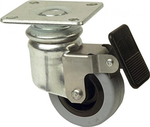 Preisvergleich Produktbild Grau 50 mm Lenkrolle mit Fußbremse