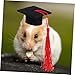 BESPORTBLE Cute Knitted Pet Doctor Hat Graduation Tassel Hat for Small Animals for Hamster Guinea Ferret Puppy Dog Graduation Photo Props