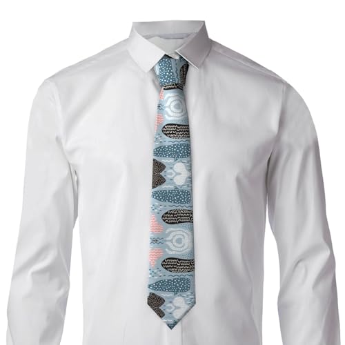 Fgwaauh Cravate classique en soie pour homme avec phoque, baleine, pieuvre, poisson, accessoire de mariage, formel, fête décontractée