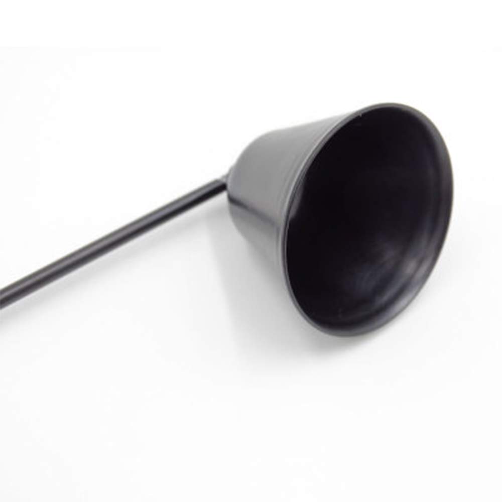 Akozon Estintore Per Candele In Acciaio Inox Con Manico Lungo - Nero - Accessorio Per Spegnere Candele In Modo Sicuro - 4