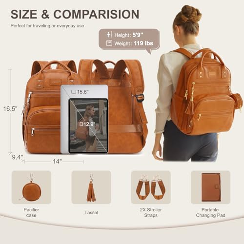 Sac à dos à langer isotherme et imperméable ROSEGIN grand compartiment