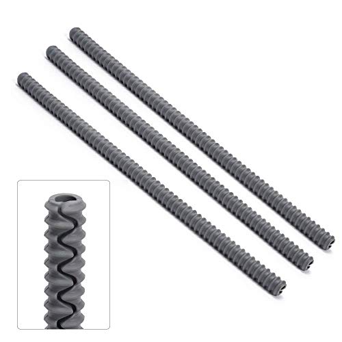Silicone Oven Rack Shields - Portable 4 Pack Heat Resistant Silicone Oven Rack Cover 14 inches Long Oven Accessories Rack Edge Protector, Protect Against Burns and Scars (Gray)