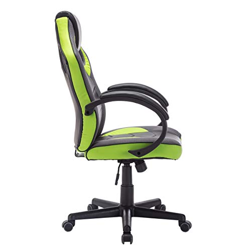 Cadeira Gamer Giratória Trevalla TL-CDG-07-10PR Preta e Verde
