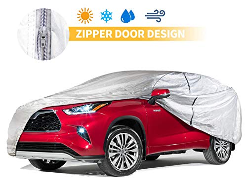 SUV Cover 249 Inch Universal Car Cover UV Protection Windroof Waterproof Vehicle Cover Outdoor/Indoor All Weather Full SUV Car Covers