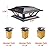 SIEDiNLAR Solar Post Lights Outdoor 2 Modes LED Deck Fence Cap Light for 4x4 5x5 6x6 Posts Patio Garden Decoration Warm White/Cool White Lighting Black (2 Pack)