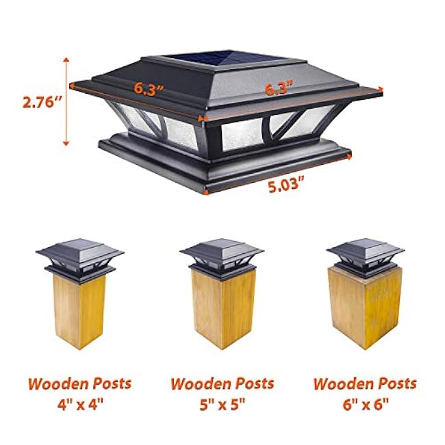 SIEDiNLAR Solar Post Lights Warm White/Cool White Black 2 Pack