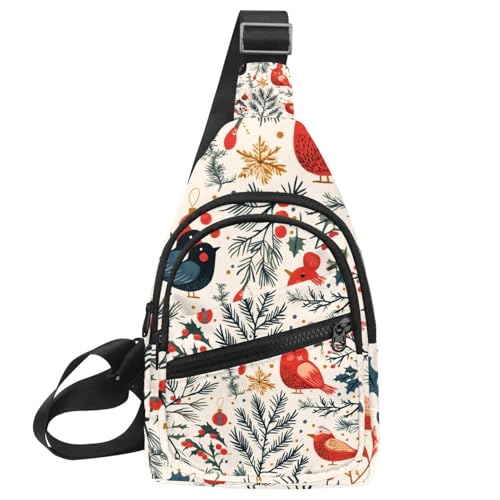 Mochila cruzada de Navidad para senderismo y entrenamiento, riñonera deportiva unisex multicolor