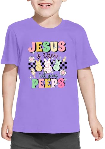 Image of LAZYCHILD Kids Easter Shirt Girls Happy Easter Shirts Rabbit Graphic Long Sleeve Striped Tee Tops 5-14 Years