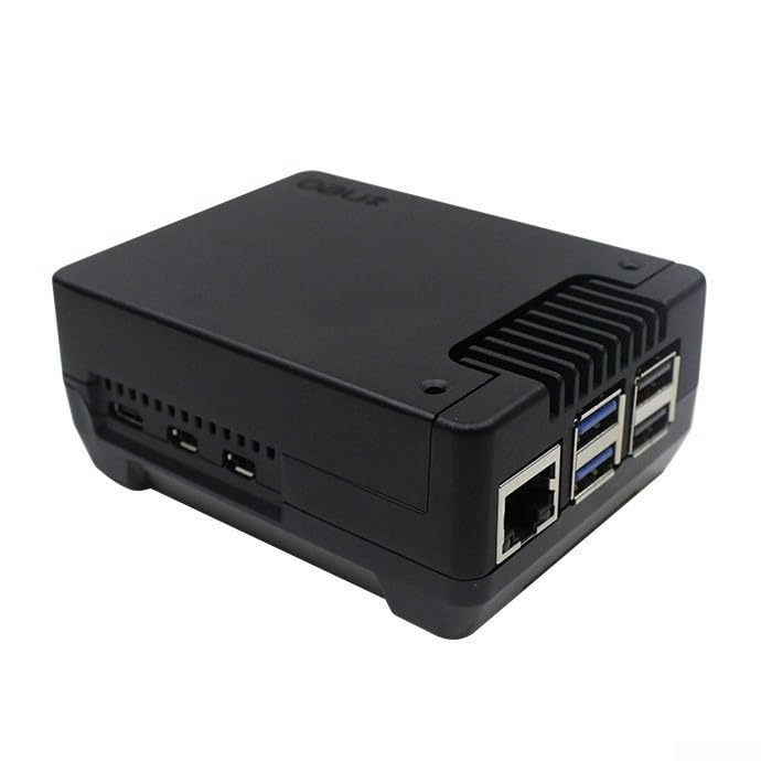 Case per M.2 NVMe per Raspberry Pi 5 per argon NEO 5, Dissipatore Integrato, Supporto Avvio NVMe, Compatibile SSD 2280, Lega di Alluminio Nero(A)