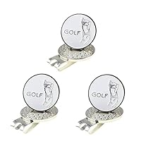 Kofull Golfballmarker Golf Ballmarkierer Mental Hutkappen-Clips, magnetisch, umweltfreundliches Silikon, (3 Stück)