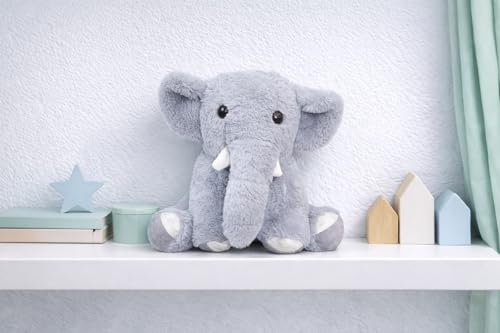Image of Fun4You-Grey Elephant Soft Toy for Kids (40cm) | Cute Elephant Plush Stuffed Animal | Super Soft Teddy for Girls & Boys | Birthday Gift & Room Decor