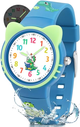Image of Edillas Kids Teens Watch Analog Girls Boys, Waterproof Stylish Watch for Children,Students with Soft Silicone Strap for Kids Teens 4-16 Years Old