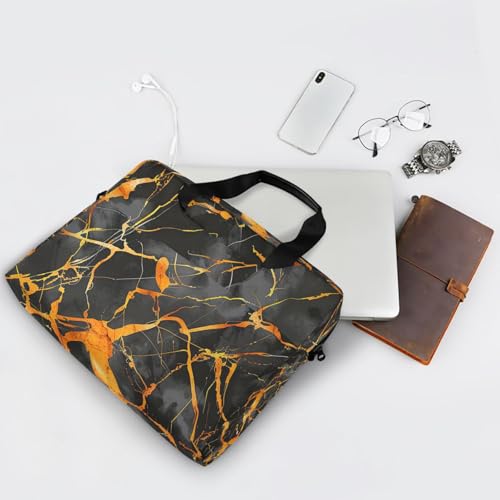 Maletín para laptop 15.6" negro con diseño mármol miniatura 7