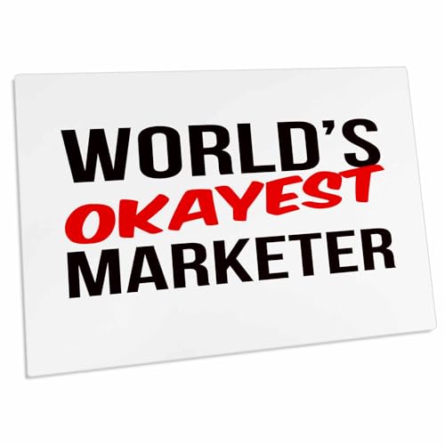 3dRose Worlds Okayest - Desk Pad 23x16 pulg miniatura 1
