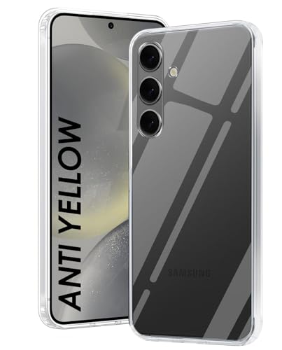 Image of DIZORO Compatible with Samsung Galaxy S24 5G Back Cover Case Clear,[ Anti Yellow ][Military Grade Protection] Hard PC Back Cover Transparent