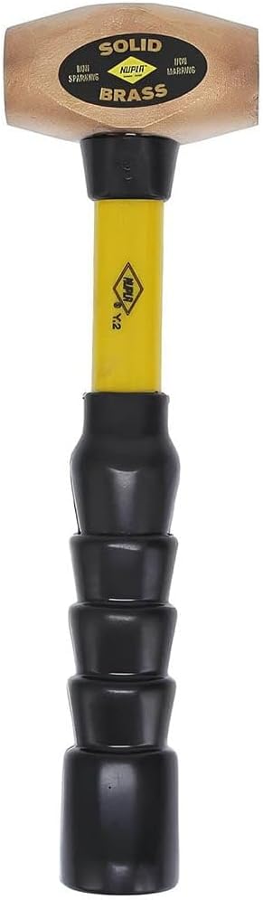 Nupla - 30015 BRS1.5 Classic Brass Hammer, SG Grip, 12" Long Handle
