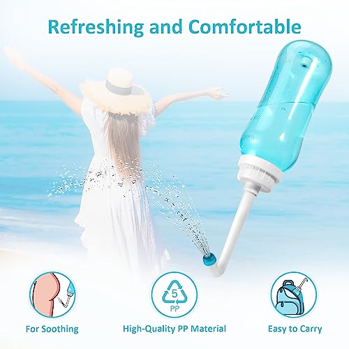 Peri Bottle Zitrads, Squeeze-Free Peri Bottle For Postpartum Care, Portable Travel Bidet For Women, Baby, Or Bedridden Patient With 2 Nozzles (17 Oz) #TOP4