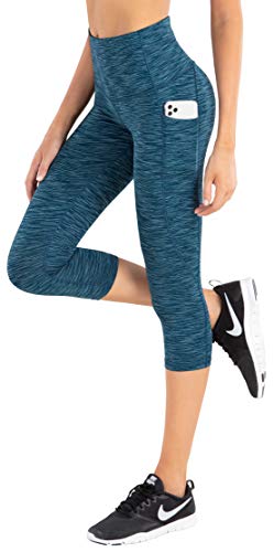 LifeSky High Waist Yoga Pants Workout Leggings for Women with Pockets Tummy Control Soft Pants, M