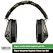 Sordin Pro-X LED Ear Muffs - 75302-X-07 - Active and Electronic Ear Defenders w/Camo Headband - Gel Pads - Olive