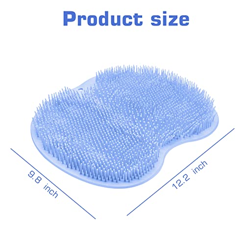 Shower Foot Scrubber Mat Back Washer Back Exfoliating Bath Wash Pad Wall Mounted Slip Suction Cups Foot Scrubber for Use in Shower Cups Foot Cleaner for Men and Women