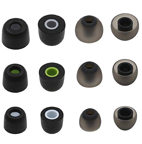 ALXCD Eartips for Jay Bird X4 Earphone, SML 3 Sizes 6 Pair Soft Silicone & Memory Foam Replacement Ear Tips Gel Cushion, Fit for Jay Bird Bluebud X X2 X3 X4(4.5mm SML)[Gel & Foam]