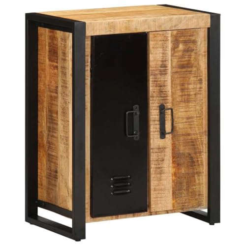 Toshilian Aparador, mueble de almacenamiento aparador, armario de cocina, aparador, 55 x 35 x 70 cm, madera de mango en bruto macizo
