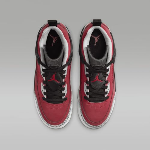 Jordan Spizike Low Big Kids' Shoes (FQ3950-600, Gym Red/Wolf Grey/Cool Grey/Black) Size 44