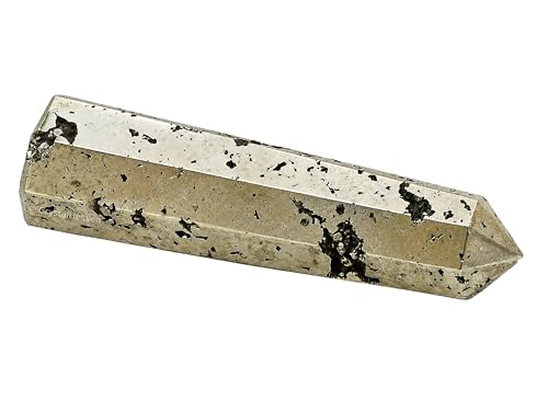 Image of Crystal Heaven Certified Raw Pyrite Crystal Tower Obelisk Point For Chakra, Healing & Balancing-Aaa Grade Original Certified Gemstone Agate For Reiki Meditation Yoga Spiritual (3-4 Inches)