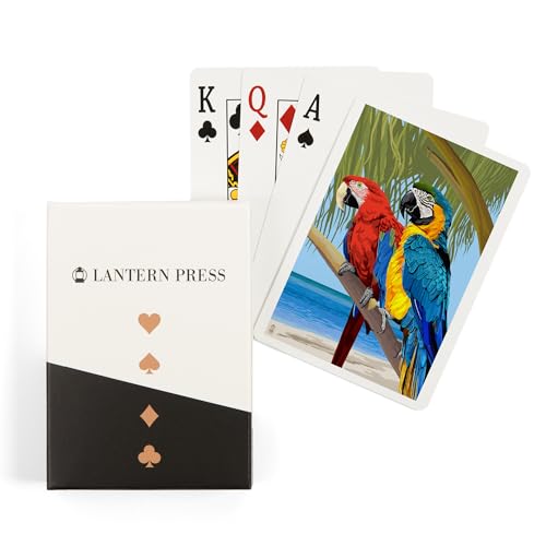 Baraja Lantern Press Parrots, 52 cartas póker para adultos