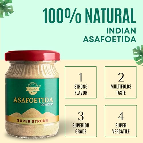 Danodia Foods Organic Best Of India\'s Asafoetida Powder 50gm (Hing, Asafetida Ground) | Non-GMO and Gluten Free | Indian Seasoning | Adds Strong Aroma and Flavor | 1.8 oz